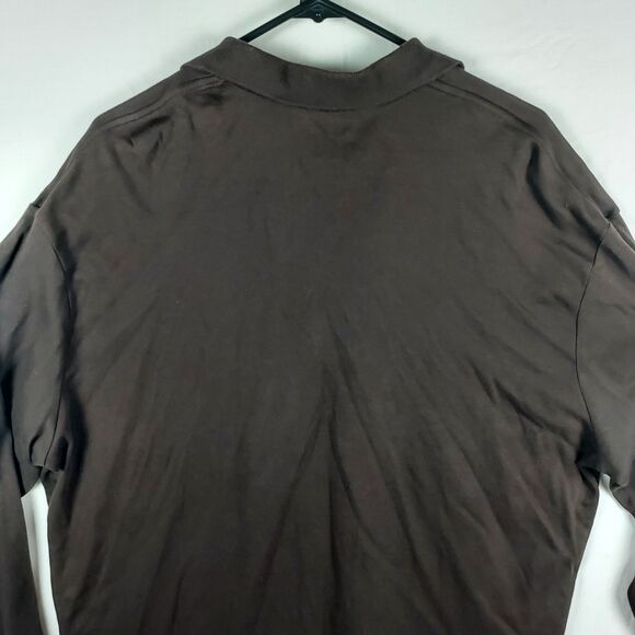 Polo Ralph Lauren XXL Brown Long Sleeve Cotton Polo Shirt Big Pony - Picture 5 of 10